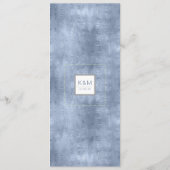 Succulents and Sparkle Wedding Menu Blue ID515 (Achterkant)