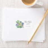 Succulents and Sparkle Wedding Mr & Mrs ID515 Etiket (Insitu)