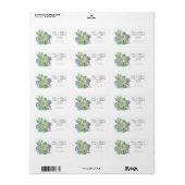 Succulents and Sparkle Wedding Mr & Mrs ID515 Etiket (Full Sheet)