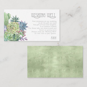 Succulents and Sparkle Wishing Well V2 Green ID515 Informatiekaartje