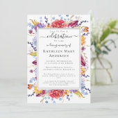 Succulents Célébration de la vie Invitation commém (Debout devant)