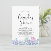 Succulents Couples Invitation Wedding shower (Debout devant)
