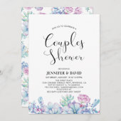 Succulents Couples Invitation Wedding shower (Devant / Derrière)