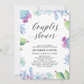 Succulents Couples Invitation Wedding shower (Devant)