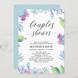 Succulents Couples Wedding Shower Uitnodiging