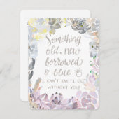 Succulents d'eau | Carte d'aide sociale (Devant / Derrière)