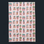 Succulents doux cactus aquarelle serviette de cuis<br><div class="desc">Décorez votre cuisine avec cette amusante serviette succulente aquarelle. Fait un grand ménage ou un cadeau mariage! Vous pouvez le customiser et ajouter du texte. Consultez ma boutique pour plus de couleurs et de motifs !</div>