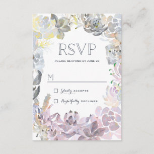 Succulents doux épousant RSVP