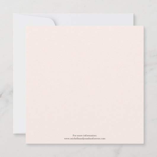 Succulents doux Faire-part de mariage rose vert (Dos)