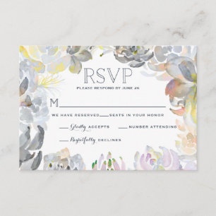 Succulents doux mariage RSVP
