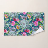 Succulents Echeveria Cactus Flowers Pattern Bad Handdoek (Handdoek)