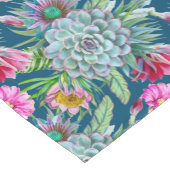 Succulents Echeveria Cactus Flowers Pattern Korte Tafelloper (Hoek)