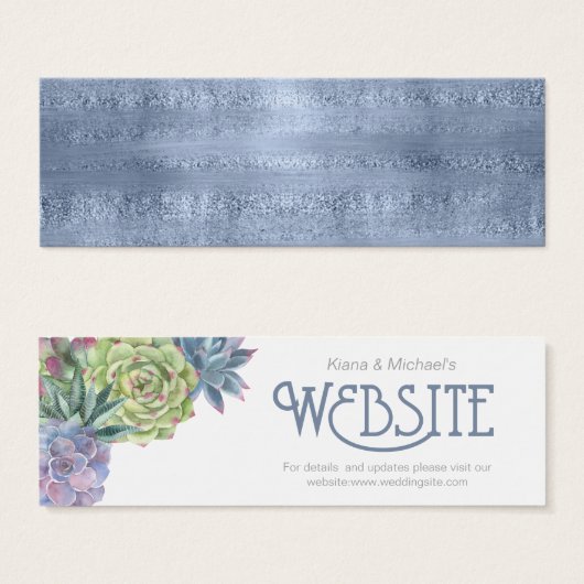 Succulents et étincelles Site Web Insérer Blue ID5 (Devant & derrière)