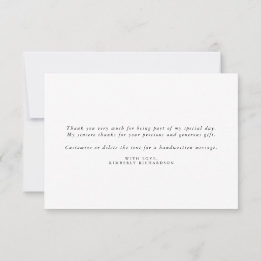 Succulents Fête des mariées de verdure Merci (Dos)