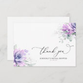 Succulents Fête des mariées de verdure Merci (Devant / Derrière)