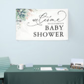 Succulents Greenery Baby shower Welcome Banner (Beurs)