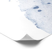 Succulents Greenery Dusty Blue Wedding Poster (Hoek)