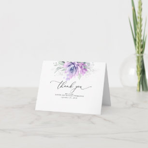 Succulents Greenery Elegant Boho Wedding Bedankt