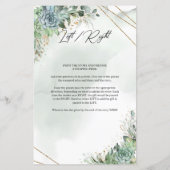 Succulents greenery foliage gold lijst left right (Achterkant)