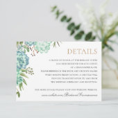 Succulents Greenery Geometric Lijst Details Kaart (Staand voorkant)