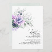 Succulents Greenery Silver Leaves Boho Baby shower Kaart (Voorkant / Achterkant)