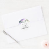 Succulents Greenery Wedding Classic Round Sticker (Envelop)