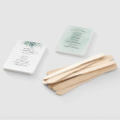 Succulents Greenery Wedding Programme Hand Fan Handwaaier (Niet-gemonteerd)