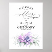 Succulents Greenery Wedding Welcome Poster (Voorkant)