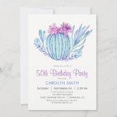 Succulents Invitation de fête d'anniversaire (Devant)