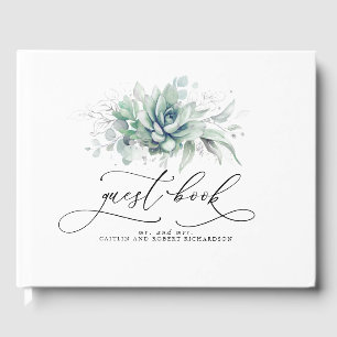 Succulents Livre d'hôtes Mariage de verdure