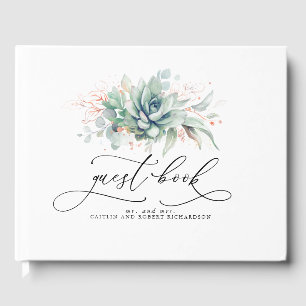 Succulents Livre d'hôtes Mariage de verdure