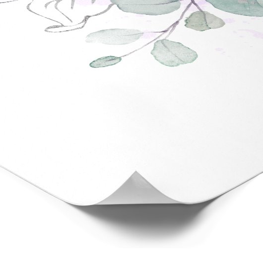 Succulents Mariage de verdure affiche de bienvenue (Coin)