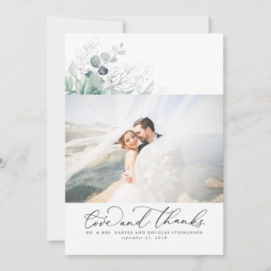 Succulents Merci Mariage verdoyant (Devant)