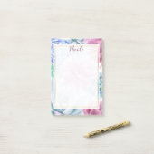 Succulents Modern Chic White Fiesta Garden Floral Post-it® Notes (Op bureau)