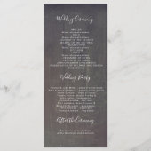 Succulents Programmes de mariage rustique (Dos)