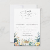 Succulents Pumpkins Greenery and Gold Wedding RSVP (Voorkant)