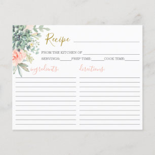 Succulents Recipe Kaart