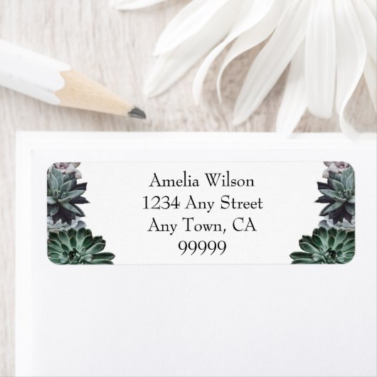 Succulents Return Address Label (Insitu)