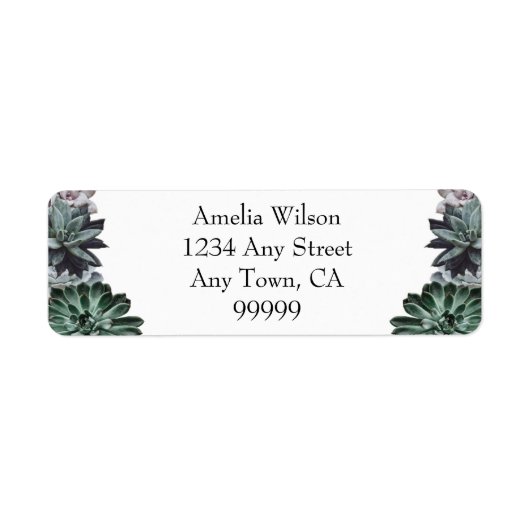 Succulents Return Address Label (Voorkant)