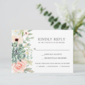 Succulents RSVP bruiloft insert card Kaartje (Staand voorkant)
