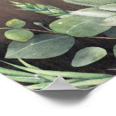 Succulents Rustic Country Wedding Welcome Poster (Hoek)