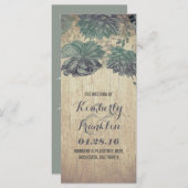 Succulents Rustic Wood Wedding Programmes (Devant / Derrière)