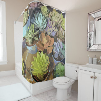 Succulents Shower Curtain Douchegordijn