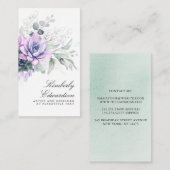 Succulents Silver Greenery Elegant Boho Foliage Visitekaartje (Voorkant / Achterkant)
