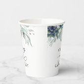 Succulents Silver Greenery Elegant Modern Wedding Papieren Bekers (Links)