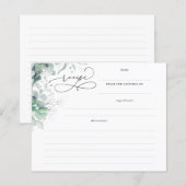 Succulents Silver Greenery Vrijgezellenfeest Recip (Voorkant / Achterkant)