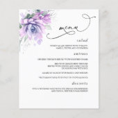 Succulents Silver Greenery Wedding Menu (Voorkant)