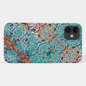 Succulents stylisés Pale Green iPhone 11 Coque (Dos (Horizontal))