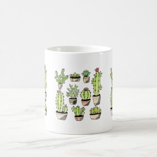 Succulents sur une Mug (Centre)