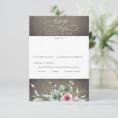 Succulents Verdure et Fleurs roses Mariage RSVP (Debout devant)
